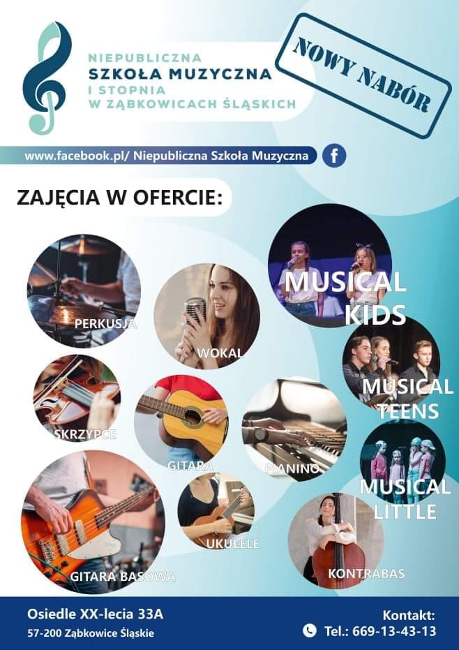 Niepubliczna szkoła muzyczna I stopnia w Ząbkowicach Śląskich (nowy nabór)