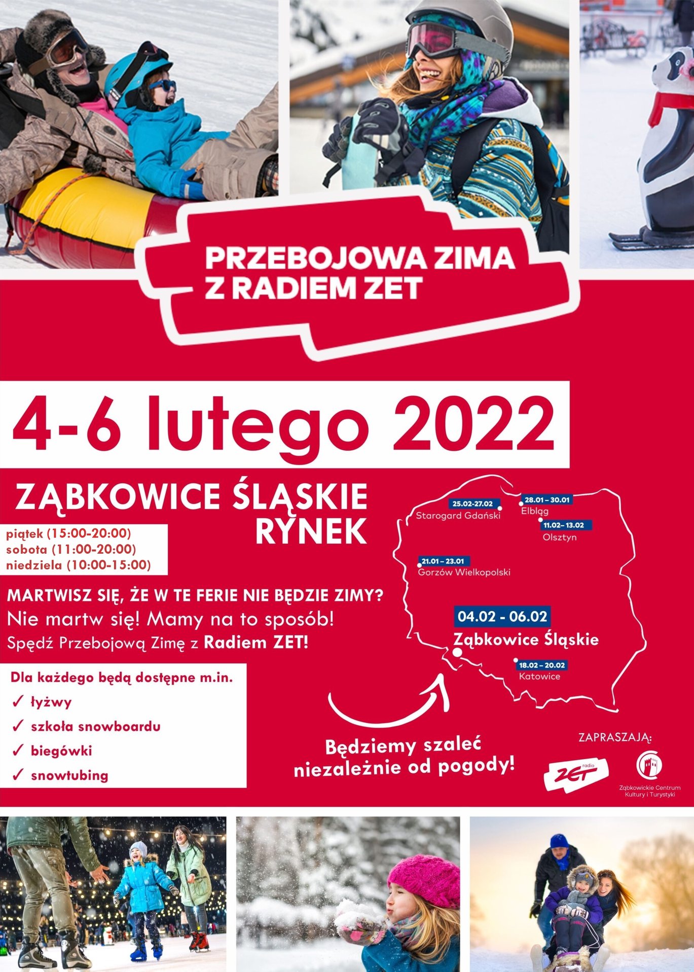 PRZEBOJOWA ZIMA Z RADIEM ZET 4-6 lutego 2022r. Ząbkowice Śląskie rynek